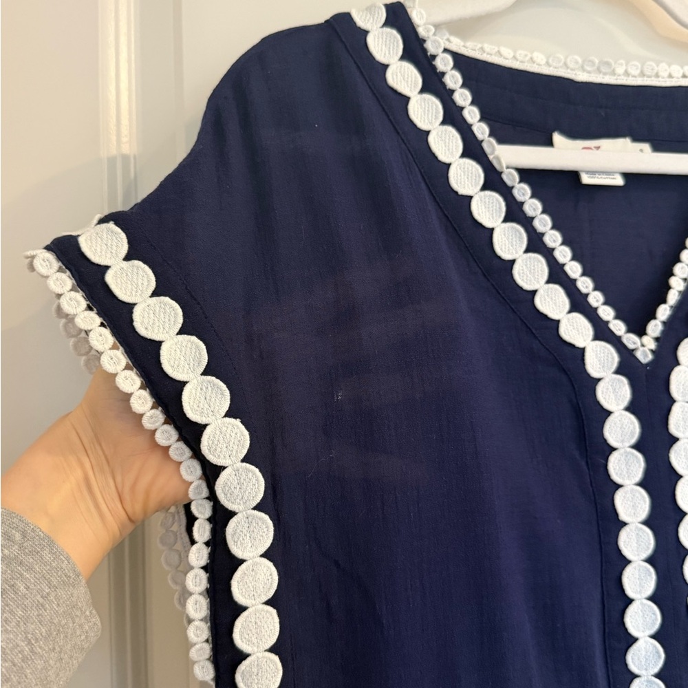 Vineyard Vines Navy and White Swim Cover-up Dress - Picture 5 of 9